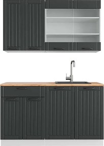 Pojedyncza kuchnia antracytowy dom wiejski/biały 140x60x81.6 fame-line