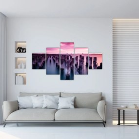 Obraz drewnianych palików (125x70 cm)