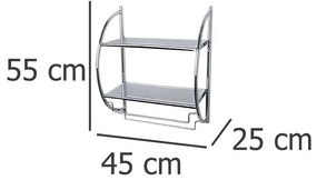 Uniwersalna półka łazienkowa - wieszak na ręczniki, WENKO