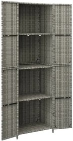 Szara pojemna szafa gospodarcza do garażu C8-G51