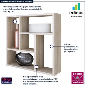 Skandynawska półka wisząca dąb sonoma L8-A94