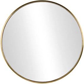 Lustro LOFT ścienne okrągłe łazienkowe do salonu sypialni loftowe Industrialne minimalistyczne : Kolor Stelaża - Złoty, Rozmiar - FI40