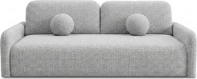 Sofa DUO Rozkładana Dwuosobowa Szara Szenil Japandi