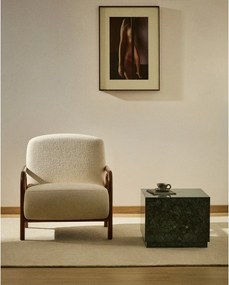 Beżowy fotel z tkaniny szenilowej Sylo – Kave Home