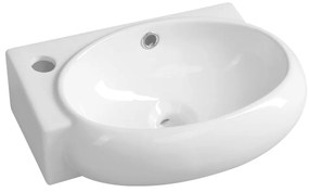 Biała ceramiczna umywalka 43x28,5 cm Ribera – Sapho