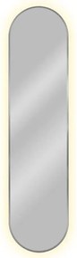 Srebrne wąskie lustro led 155x40 cm T4-Z33