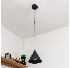 Lampa wisząca na linkę ETNA II 1xE27/15W/230V śr. 18,5 cm czarna