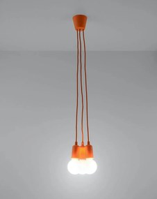 Lampa wisząca DIEGO 3 pomarańczowa SOLLUX  LIGHTING