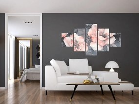 Obraz - Szkic kwiatów (125x70 cm)