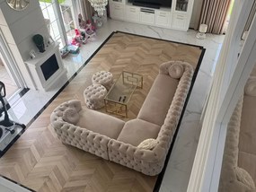 Pikowany narożnik tapicerowany Sole Duo – 6 wymiarów do wyboru, szeroka oferta tkanin