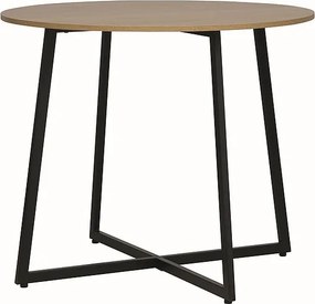 PROMOCJA Okrągły stół jadalny z blatem w dekorze dębu LUNA 90x90 II. jakość