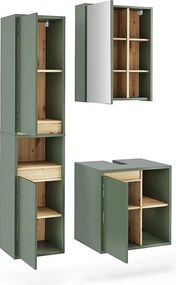 Zestaw mebli łazienkowych zielony/rzemieślniczy 60x45.5x60 viola