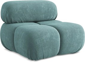 Fotel - z tkaniny szenilowej - jeans - LOKUA