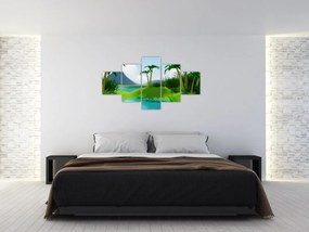 Obraz - Jeziora w dżungli (125x70 cm)