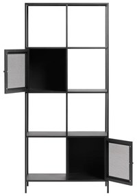 Czarny metalowy regał 80x180 cm Malibu – Unique Furniture