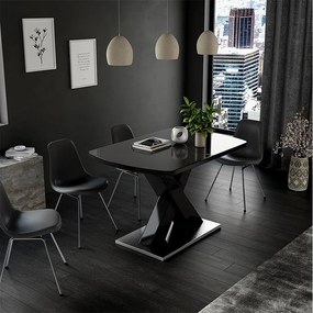 Stół do jadalni czarny 120x80x76 chinto