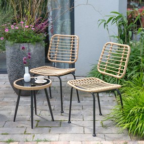 Zestaw mebli ogrodowych technorattanowych beżowy Joel PATIO