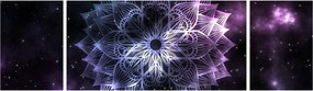 Obraz - Mandala lotosu w kosmosie (170x50 cm)