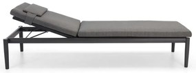 Ciemnoszary metalowy leżak ogrodowy Switch – Diphano