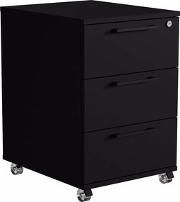 Kontenerek Szafka Mobilna Z Szufladami Na Kółkach Biurowy Czarny