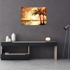 Obraz - Palmy na plaży (70x50 cm)