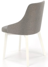 Krzesło do Jadalni Tapicerowane, Szary/Biały TOLEDO Inari 91