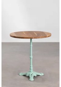 Okrągły Stolik Barowy Z Drewna Akacjowego Vienna Ø70 Cm & Rajska Wyspa Zielona - Sklum