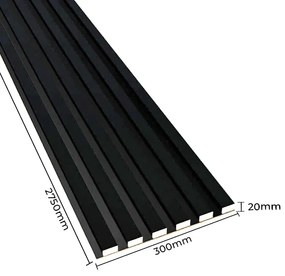 Akustyczne panele lamelowe 2 szt. czarny mat E5-B03