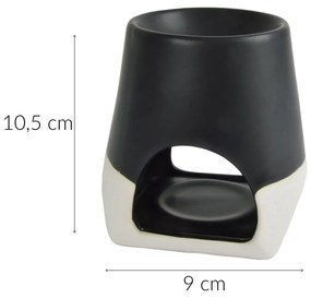 Ceramiczny kominek na tealight i wosk zapachowy, 10,5 cm