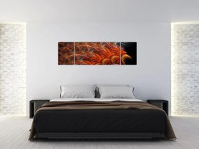 Obraz - Abstrakcyjna imitacja piór (170x50 cm)