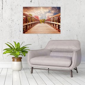 Obraz - drewniany most (70x50 cm)