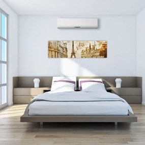 Obraz - Zabytki Paryża (170x50 cm)