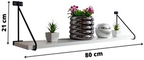 Industrialne półki ścienne dąb craft - Turris 4X