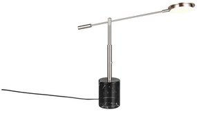 Czarna/w kolorze srebra lampa stołowa LED (wysokość 65 cm) Fiore – Trio Select