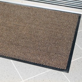 COBA Wycieraczka polipropylenowa czyszcząca na podkładzie gumowym, 60 x 90 cm, brązowa