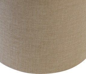 Abażur z tkaniny jasnobrązowy 18/18/14