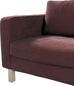 Pokrowiec na fotel Karlstad kolor czerwony tkanina połyskliwa, welwetowa