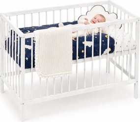 Białe skandynawskie łóżeczko z materacem 60x120 M7-W69