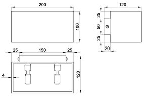 Czarny kinkiet Nice Lamps Geo Maxi