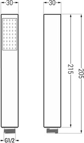 Mexen R-77 rączka prysznicowa 1-funkcyjna, czarna - 79577-70