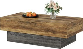 Stolik kawowy w stylu rustykalnym 140 cm, duży prostokątny stolik do herbaty do salonu