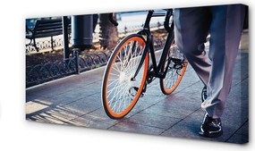 Obraz drukowany na płótnie Miejska Przejażdżka Rowerem