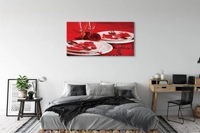 Fotoobraz na płótnie Róża i Miłosny Toast