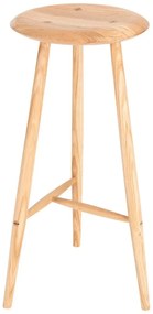 Hoker z litego drewna dębowego w naturalnym kolorze (wysokość siedziska 75 cm) Blanc – Gazzda