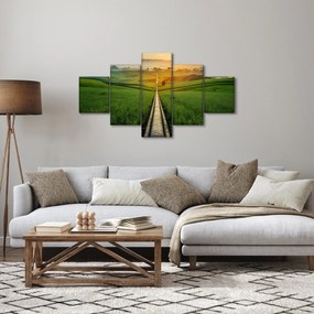 Obraz - Wschód słońca nad doliną (125x70 cm)