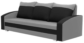 Kanapa sofa 3 os z funkcją spania KING Jasny szary/Czarny