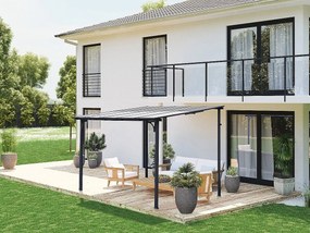 Pergola ogrodowa "Marvin" - 3 x 3 m - 304 x 298 x 243 cm - Ciemnoszara