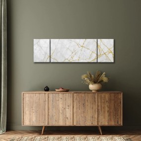 Obraz - Biało - złoty marmur (170x50 cm)