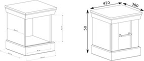 Szafka Nocna 169 DESIO 39,5 cm Stolik Nocny do Sypialni