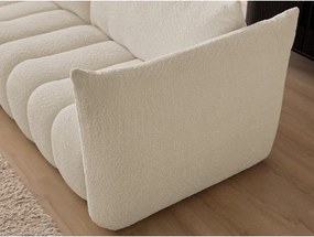 Beżowy narożnik z materiału bouclé (lewostronny/z szezlongiem) Azra – Bobochic Paris